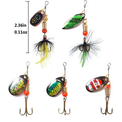 Five 0.22 oz and five 0.11 oz spinnerbaits laid out