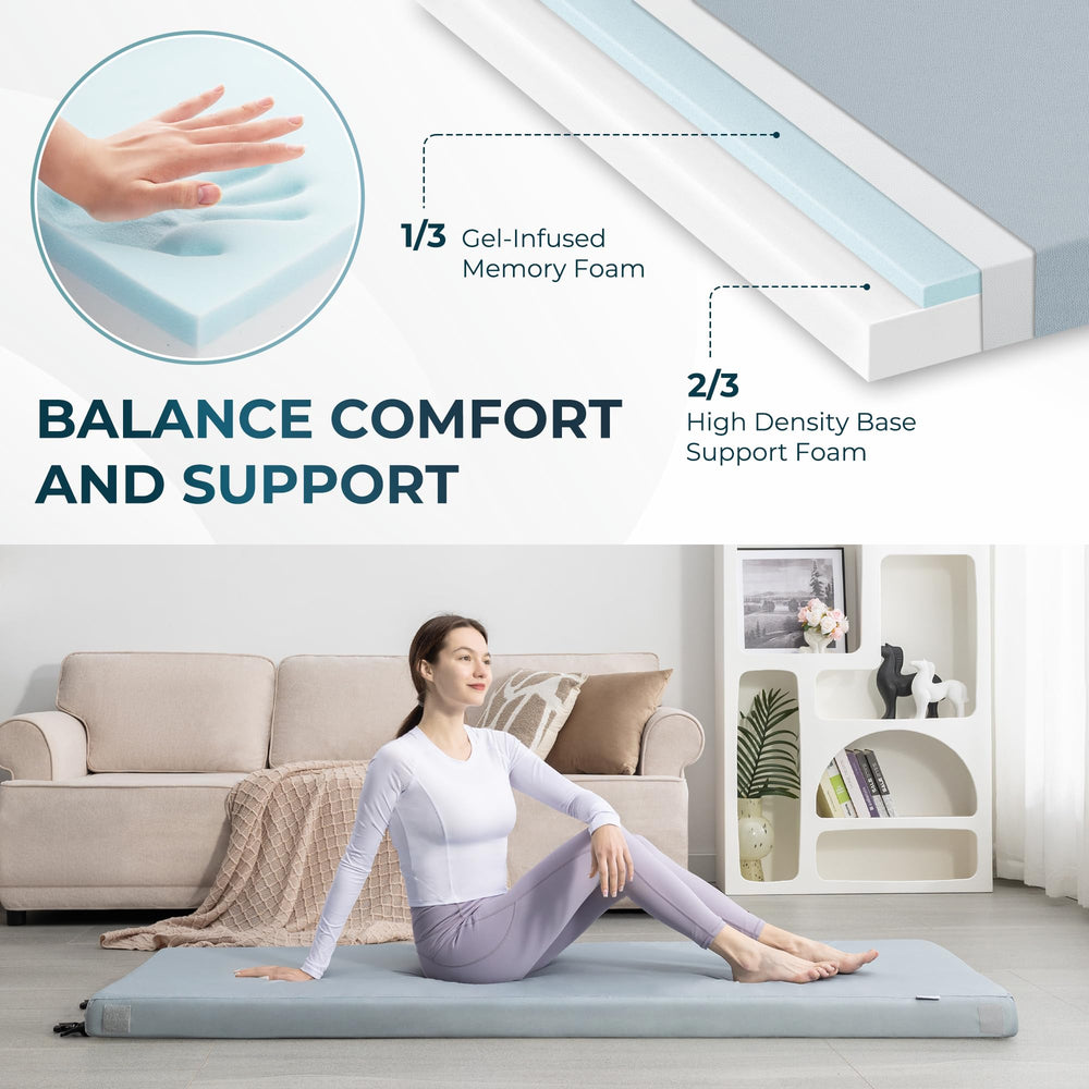 Kingfun high-density support foam ensures stable, joint-friendly support throughout the night.