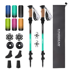 KINGGEAR Nordic Walking Stick TP1 extended length for family-friendly trekking.