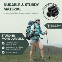 KINGGEAR TP1 hiking poles folded compactly for easy transport