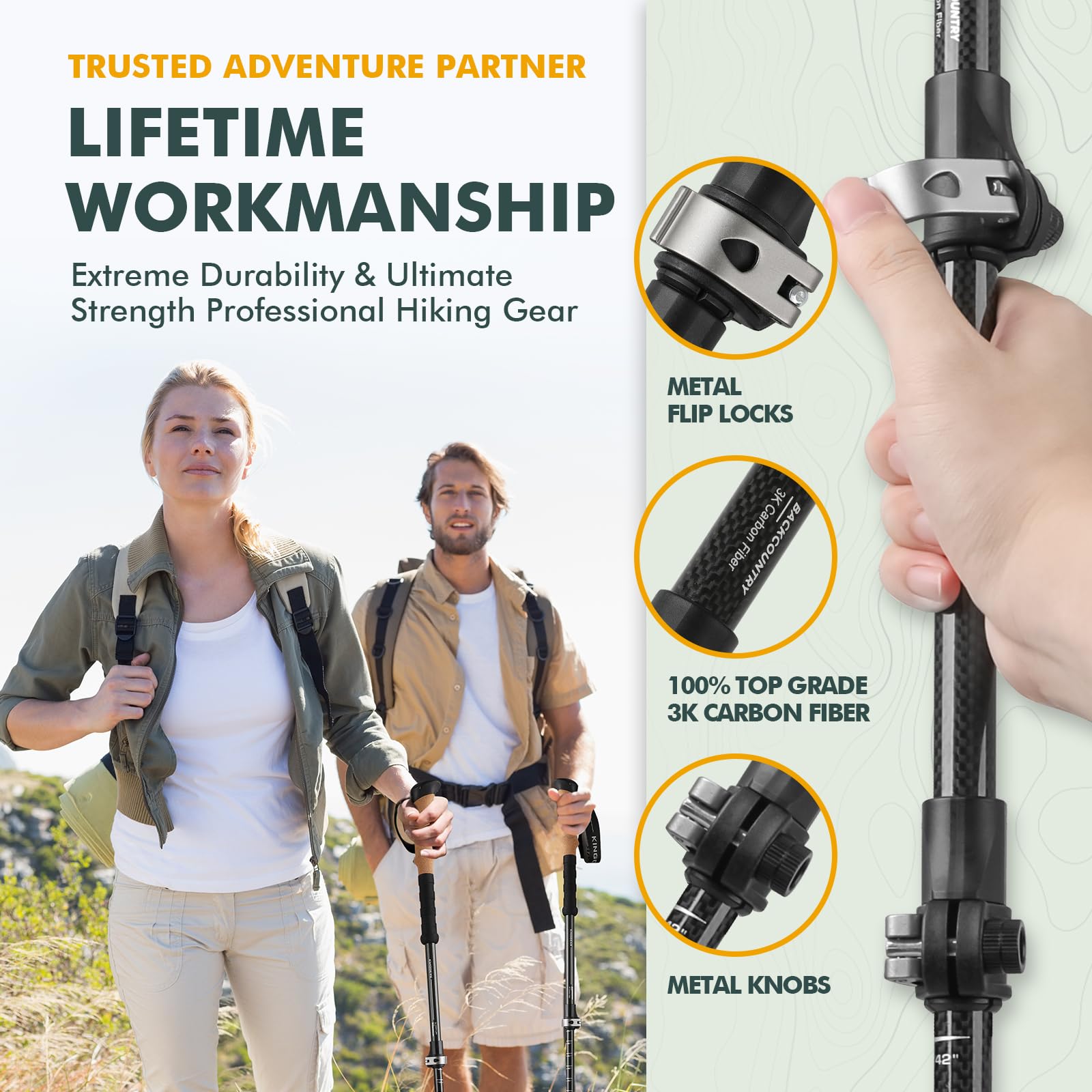 KINGGEAR TPC-3K cork grips ergonomic comfort with moisture control