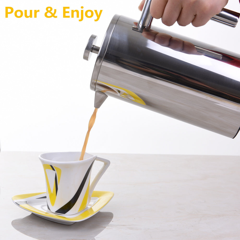 Kingnice reusable stainless steel filter system reduces waste.