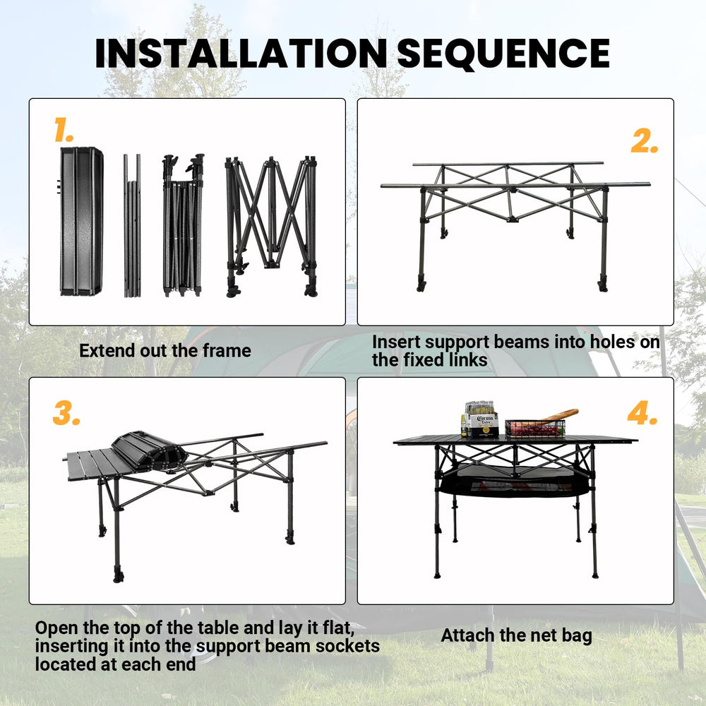 KINGROCK camping table-backyard-bbq setup ideal for grilling and casual dining