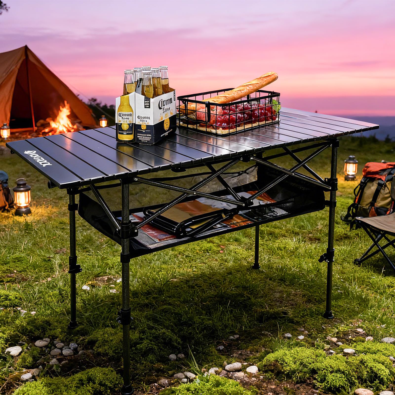 KINGROCK camping table-laptop-use provides a stable surface for work outdoors