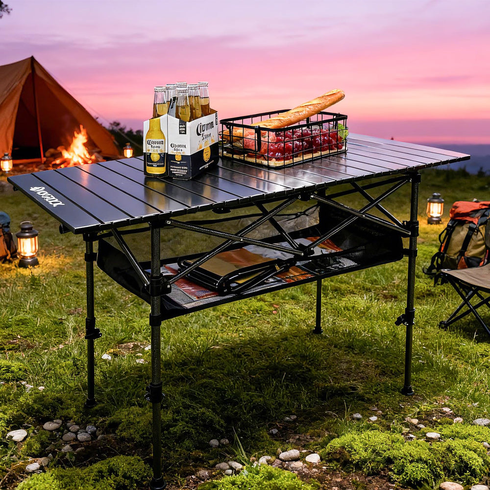 KINGROCK camping table-laptop-use provides a stable surface for work outdoors