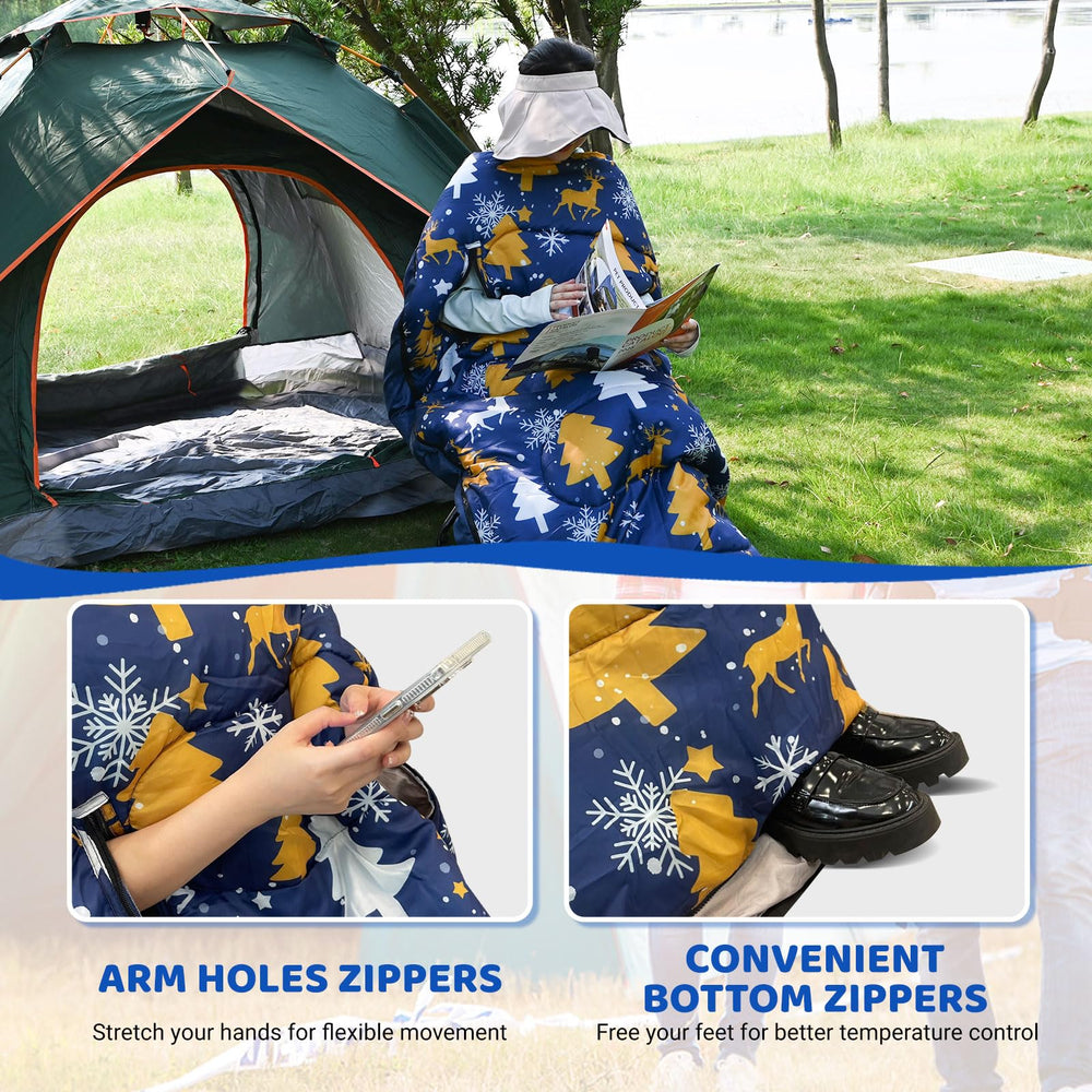 KINGROCK Christmas Sleeping Bag sized for a 6-foot adult