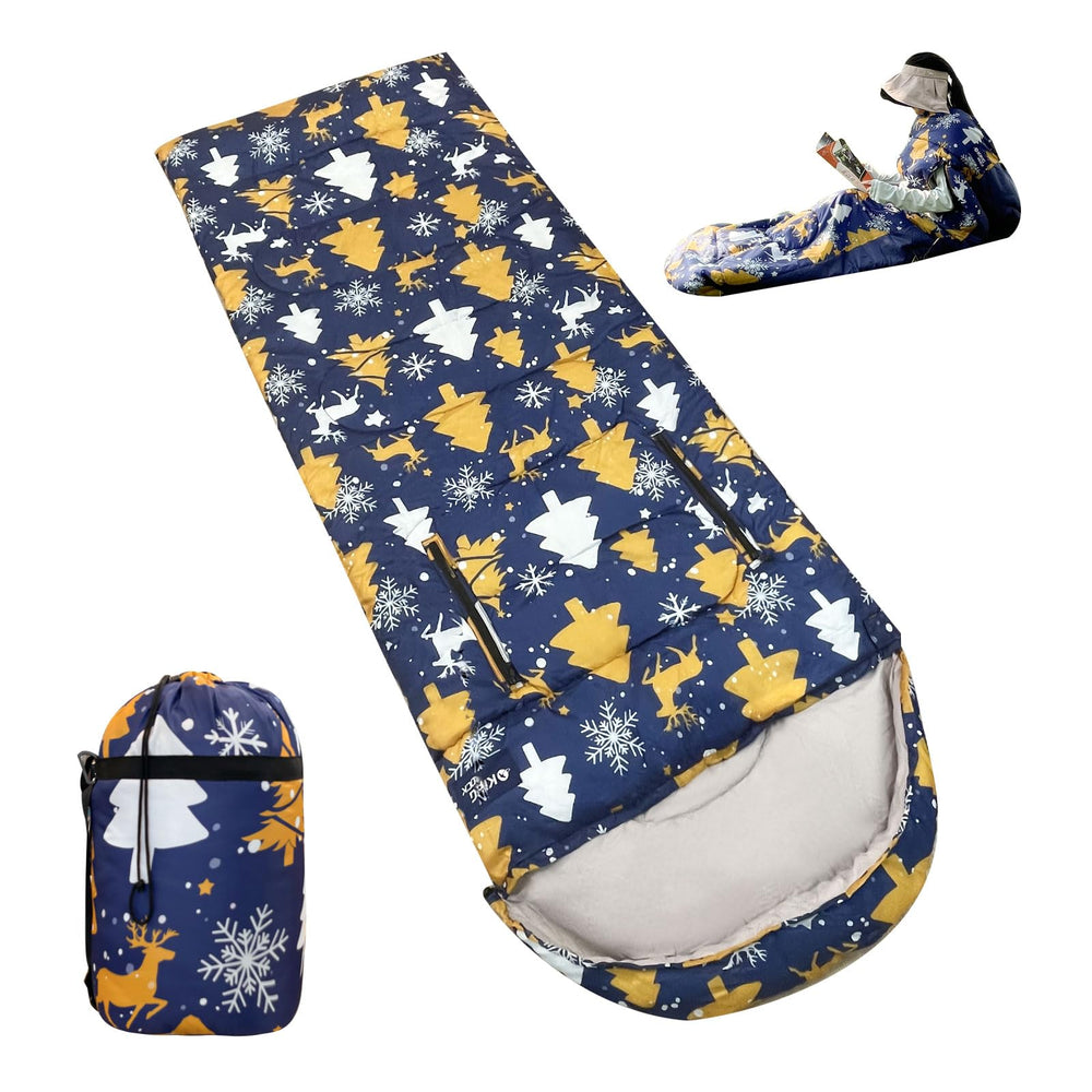 KINGROCK Christmas Sleeping Bag wearable design enables freedom of movement at camp