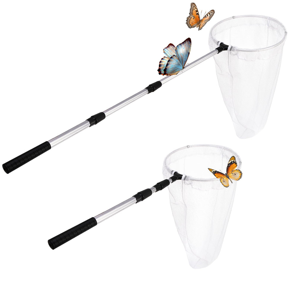 Kingrol 2 pack insect and butterfly nets with 10.5 inch hoop and 21.5 inch depth