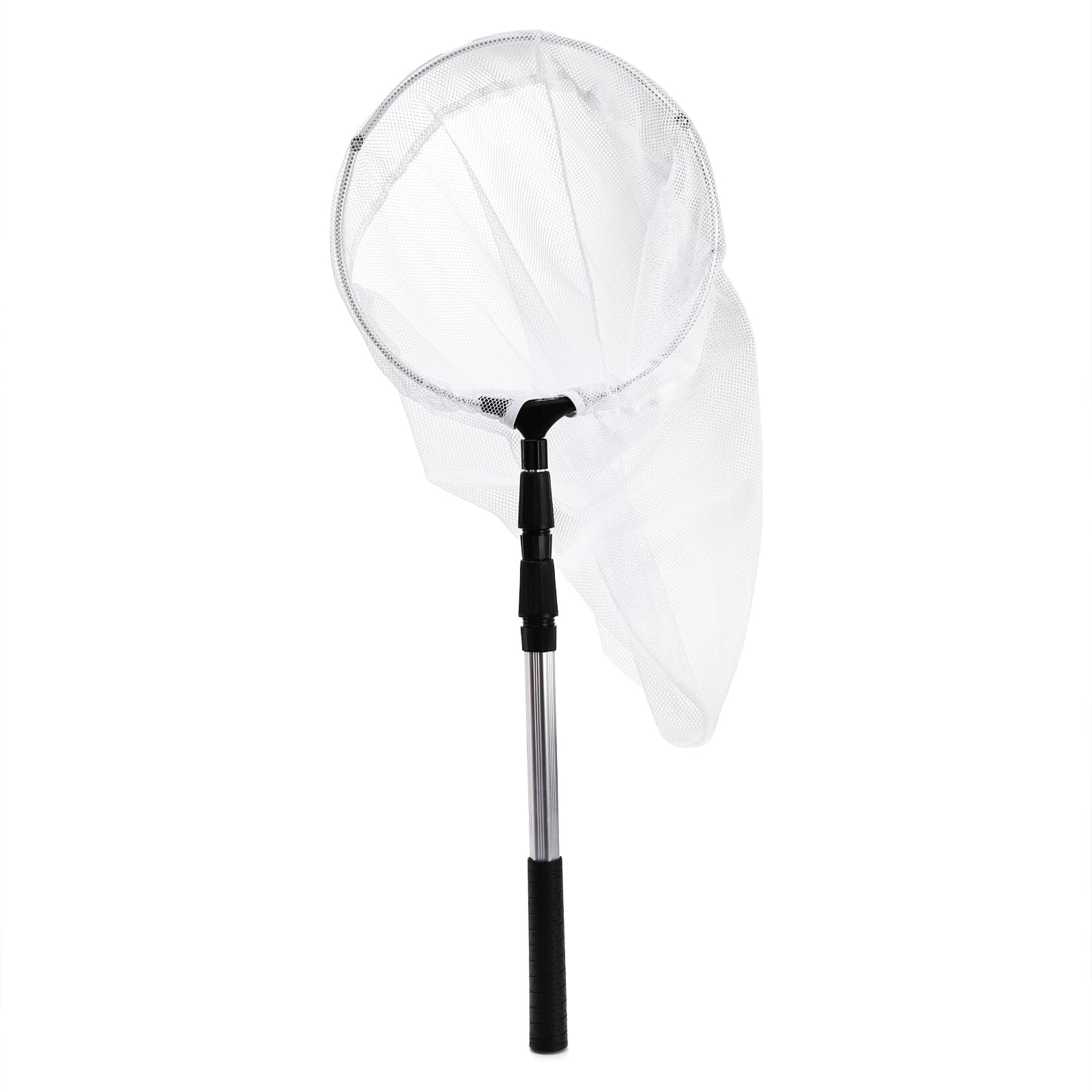 Two nets with aluminum handle in white.