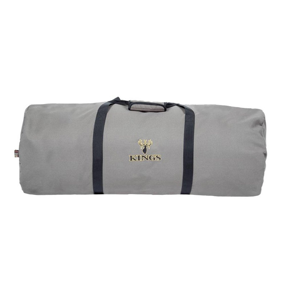 King's Camo Hunter Series packed bag demonstrates compact duffel portability for travel