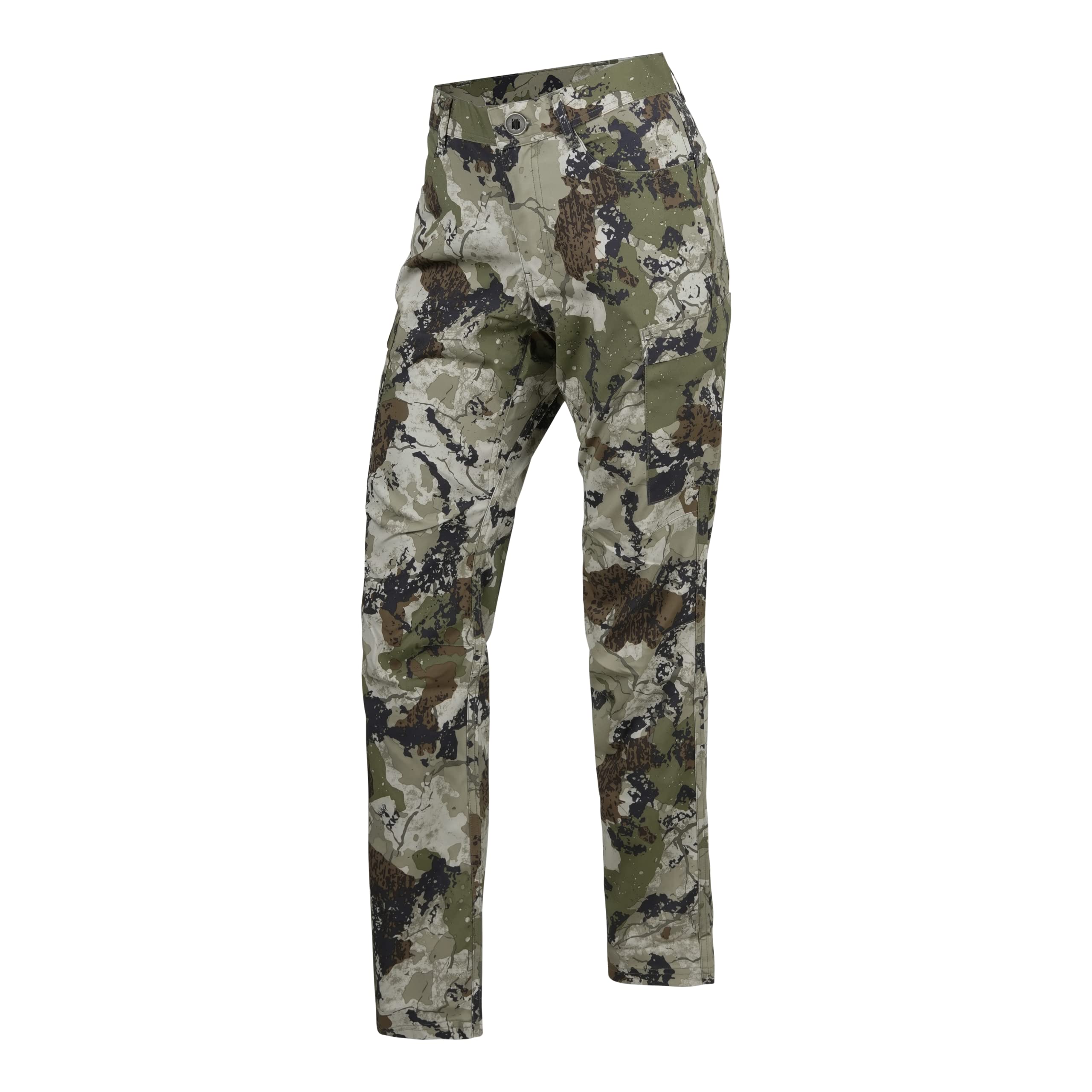 King's Camo KCL2104 women's Hunter 2.0 pant model shot showing flexible, unrestricted movement in the field.