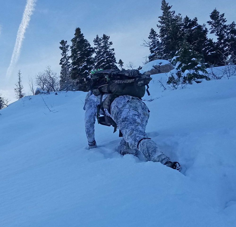 King's Camo Weather Pro Leg Gaiter side view demonstrates tall coverage and secure boot lace tab