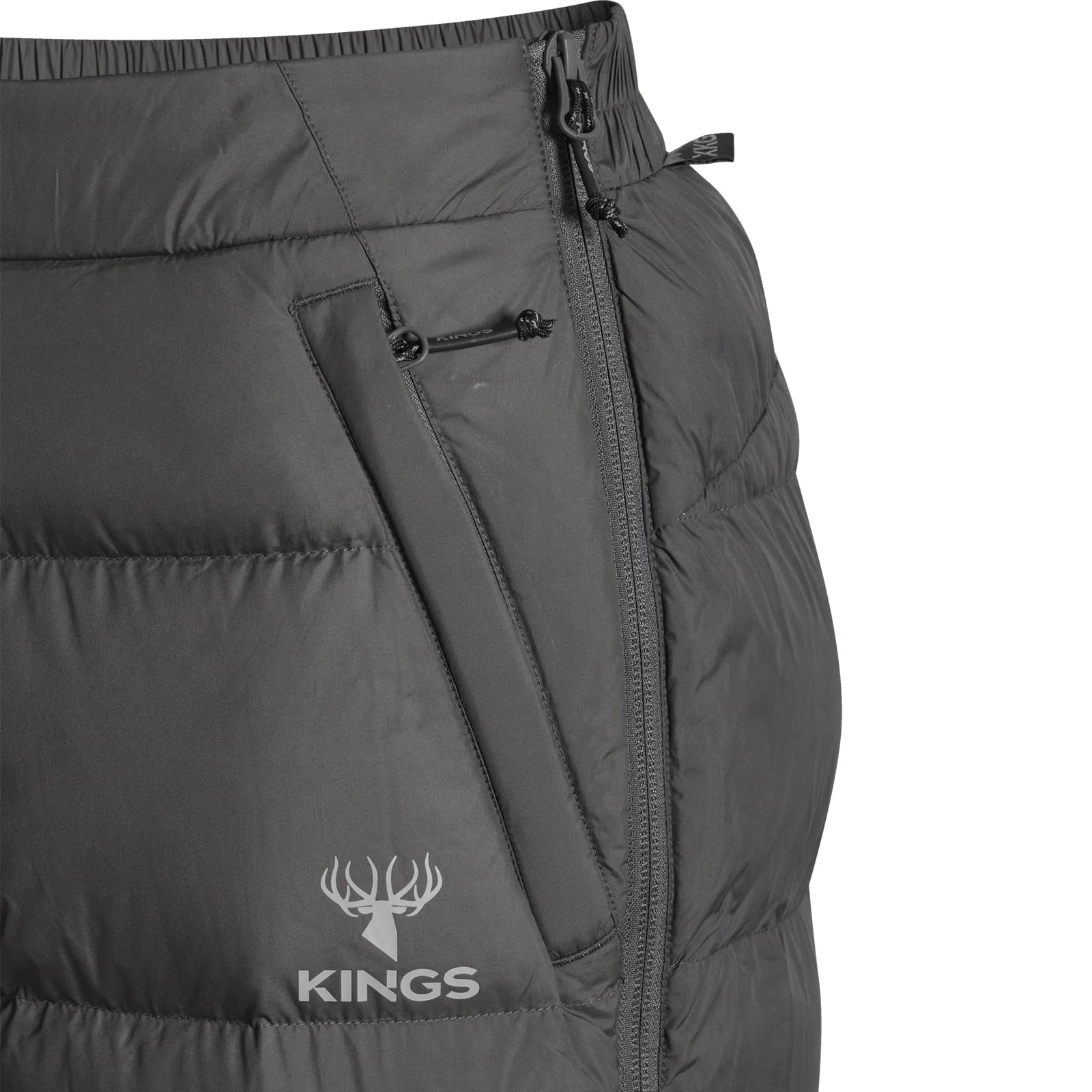 King's Camo XKG Down Transition Pant packed in bag demonstrating packable design