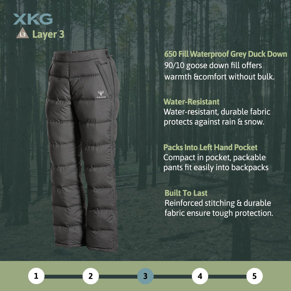 King's Camo XKG Down Transition Pant waist detail with adjustable drawstring
