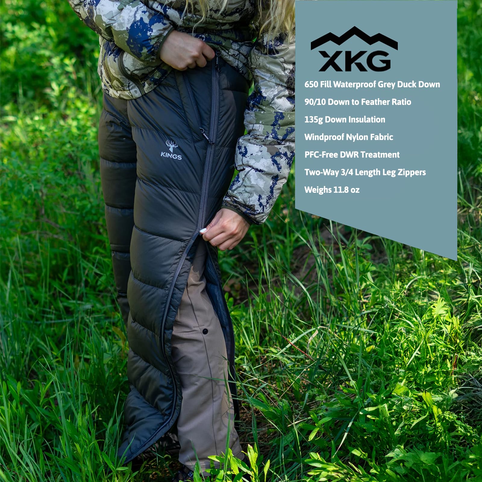 King's Camo XKG Down Transition Pant women's fit tailored for outdoor comfort.
