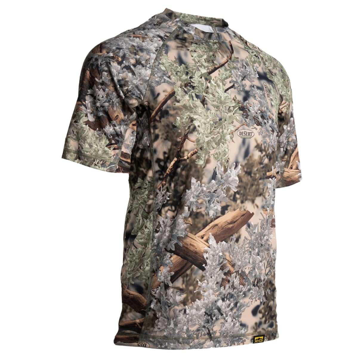 King's Camo XKG Elevation Tee Desert Shadow side view illustrates breathable mesh panels