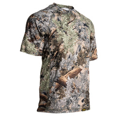 King's Camo XKG Elevation Tee Desert Shadow side view illustrates breathable mesh panels