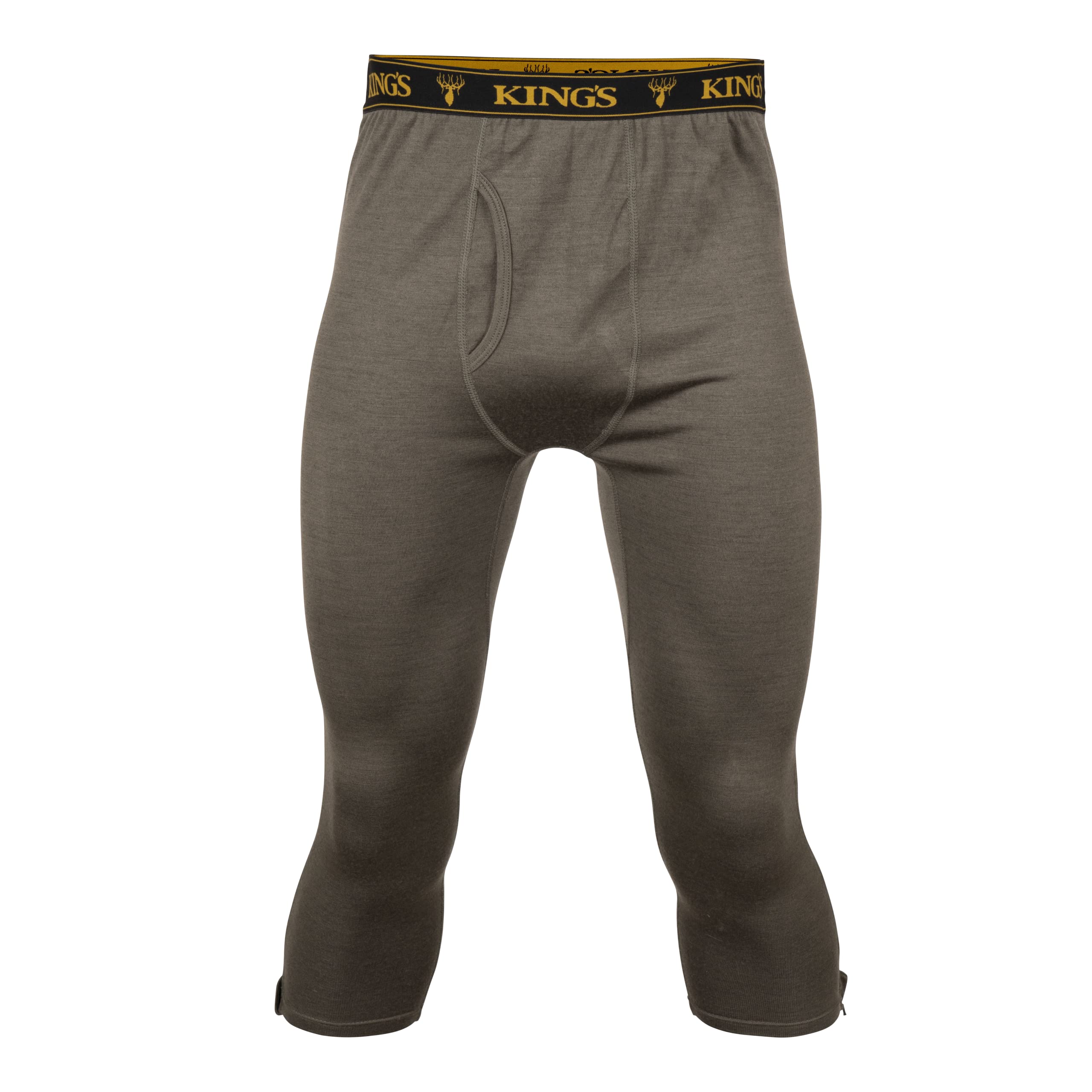 King's Camo XKG Foundation 260 Zip Off Merino Bottom olive M front view shows lightweight warmth