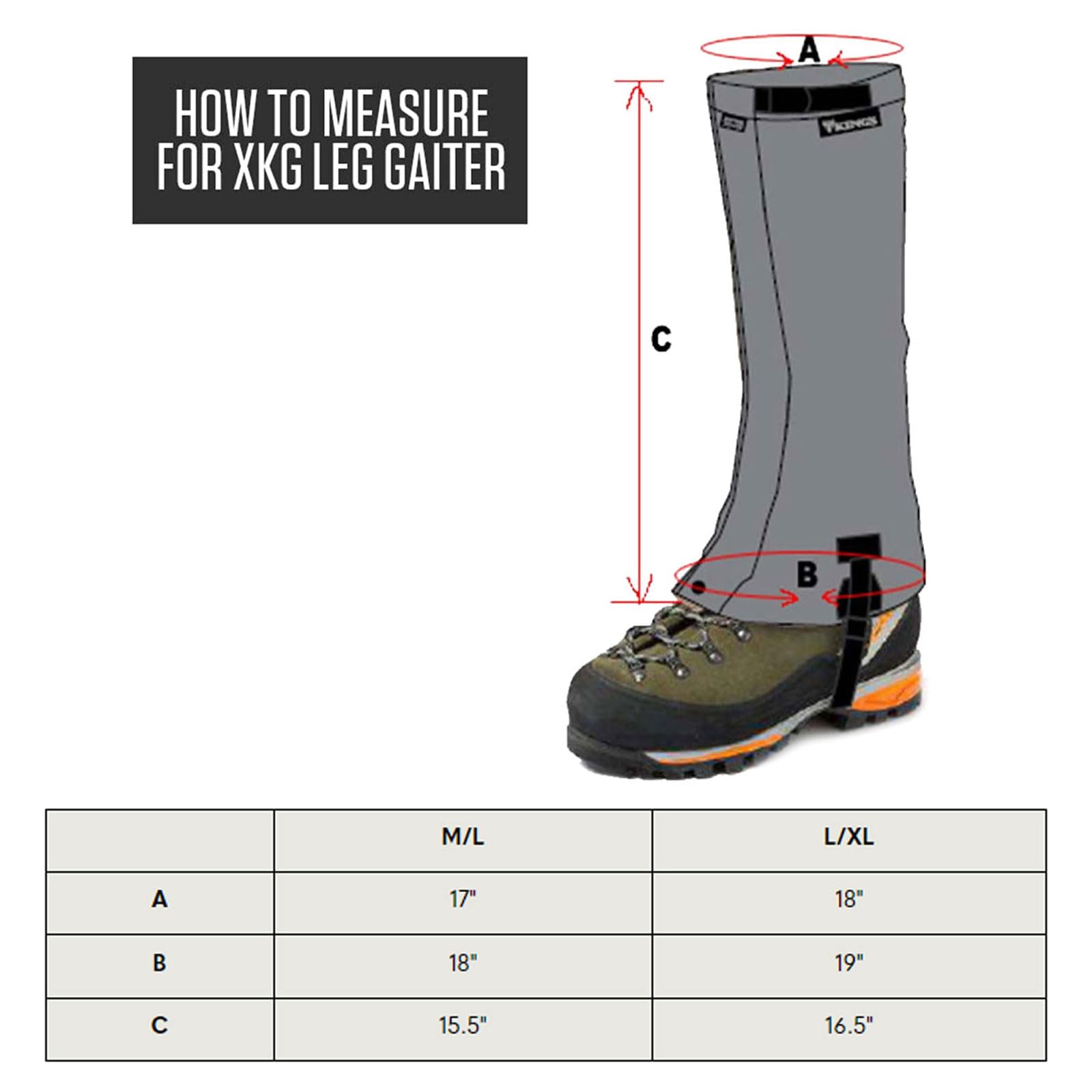 King's Camo XKG Leg Gaiters with reinforced boot buckle for dependable tension
