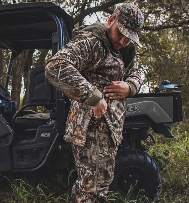 King's Camo XKG Wind-Defender Anorak high-pile fleece lining for warmth