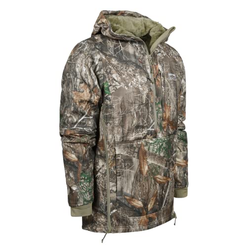 King's Camo XKG Wind-Defender Anorak Realtree Edge hood detail highlighting warmth