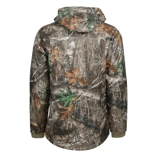King's Camo XKG Wind-Defender Anorak side view worn in woods showing mobility