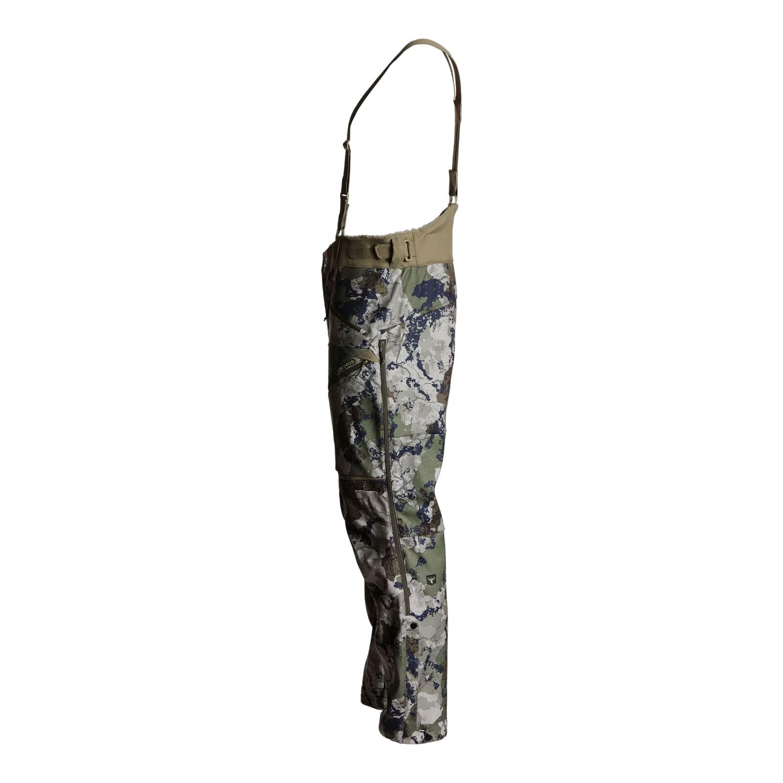 King's Camo XK7 Wind-Defender Bib Pant back view with adjustable suspenders.