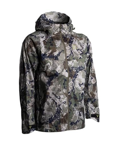 King's Camo XKG Windstorm Rain Jacket back view highlighting windproof shell for harsh outdoors.
