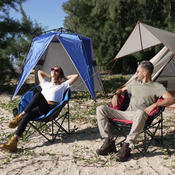 KingCamp Oversized Saucer Chair with cup holder for easy drink access outdoors