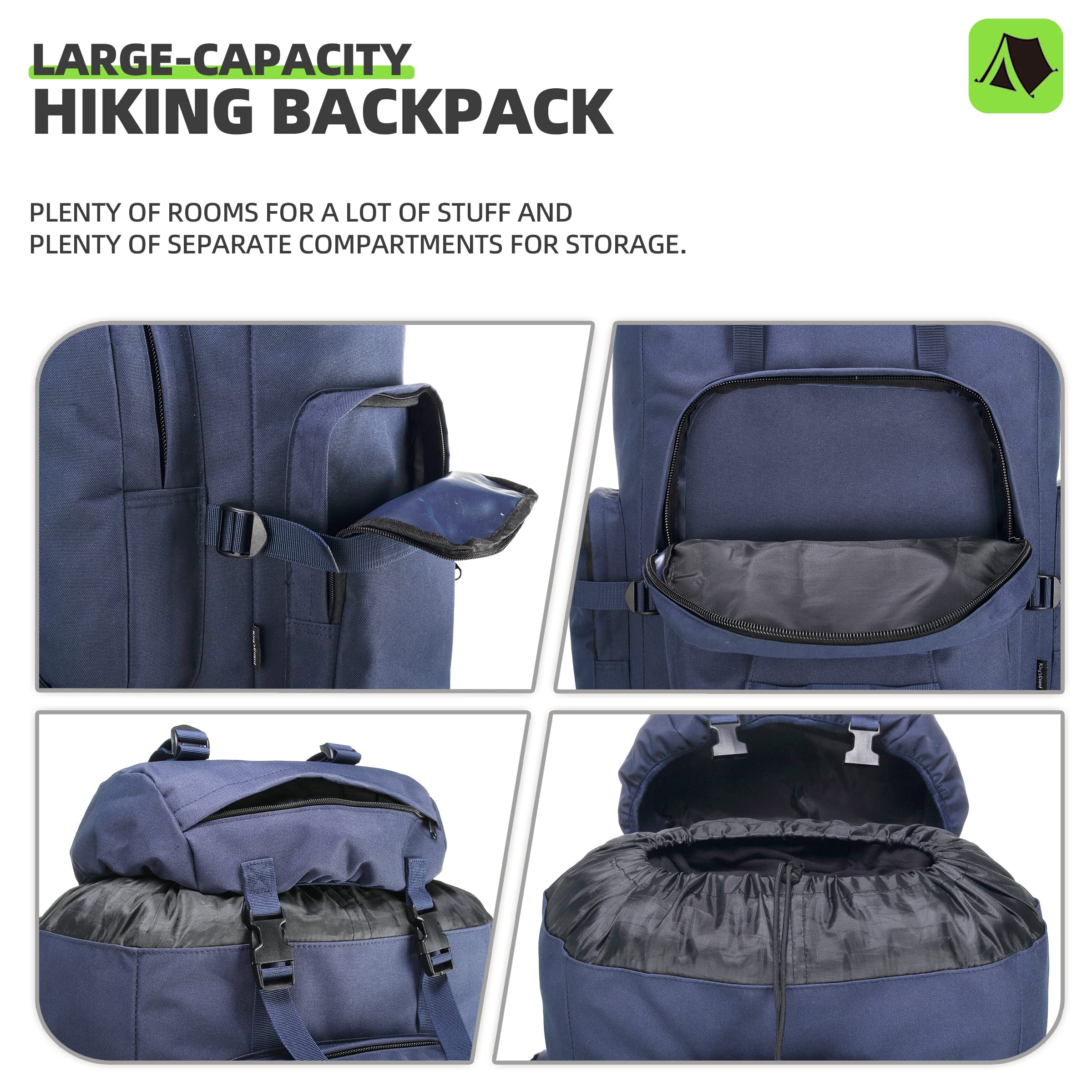 King'sGuard 100L backpack 3d-breathable-back-panel keeps your back cooler and sweat-free.