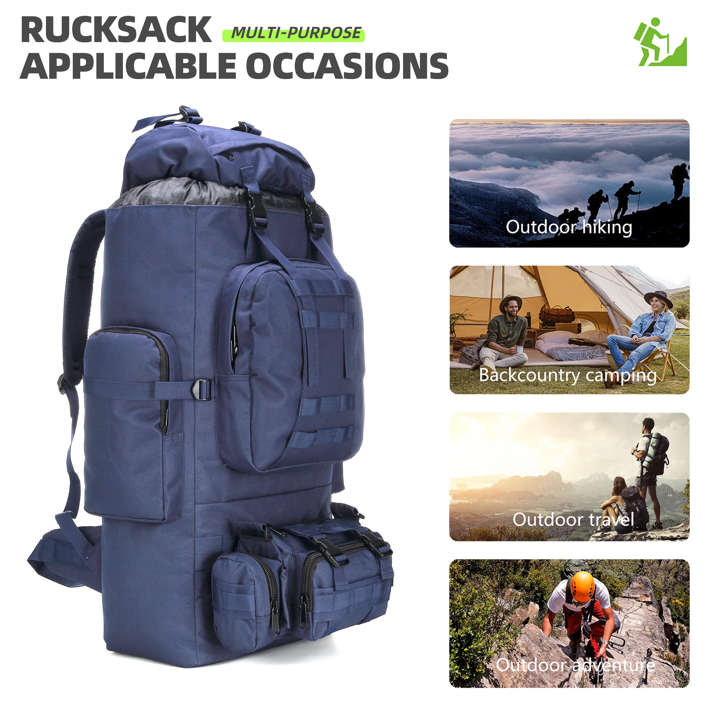 King'sGuard 100L backpack waterproof-fabric protects equipment in rain and damp conditions.