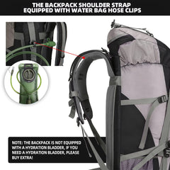 KingsGuard 70L back panel with breathable mesh promotes comfortable all-day wear.