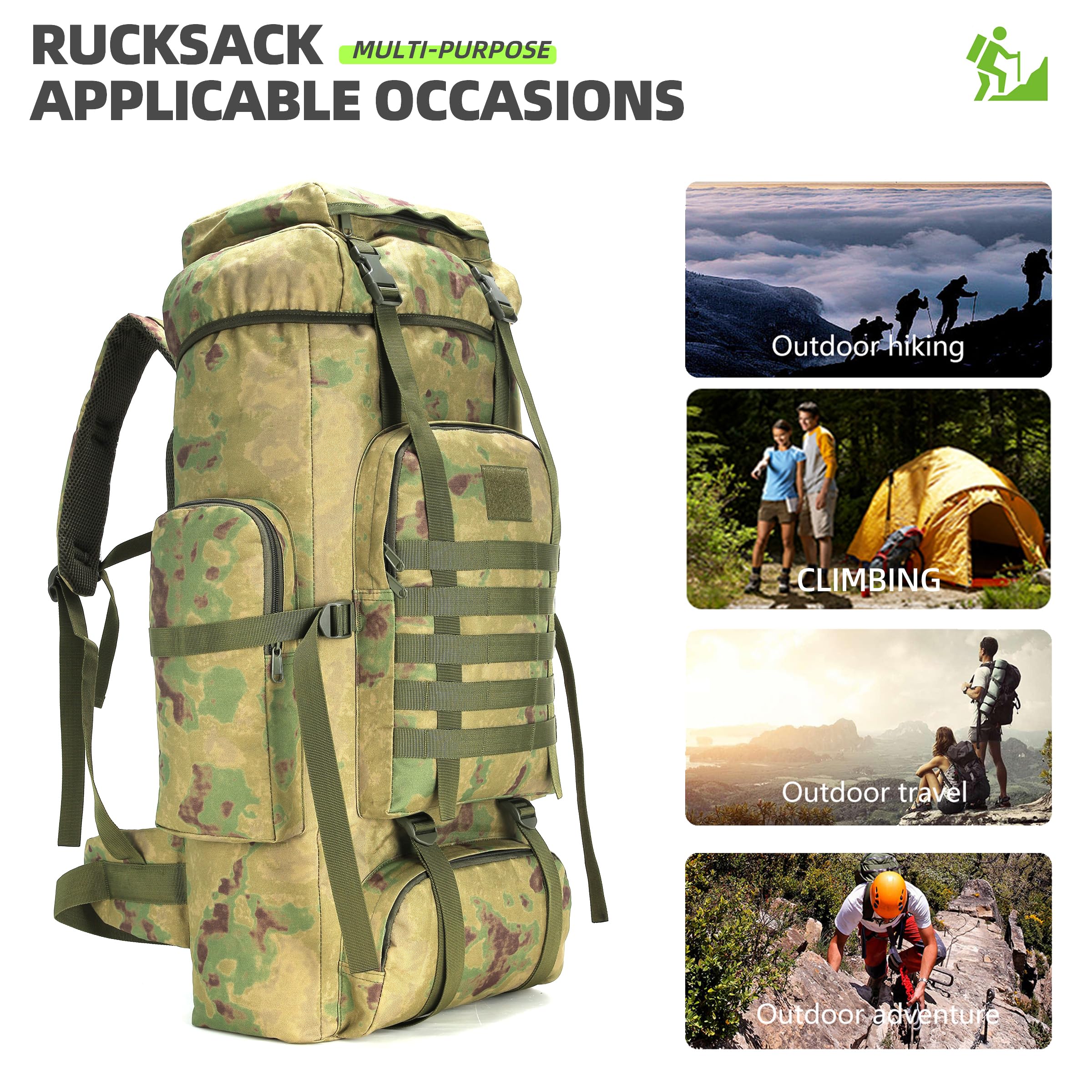 King'sGuard 70L pack dimensions and light weight enable easy travel.