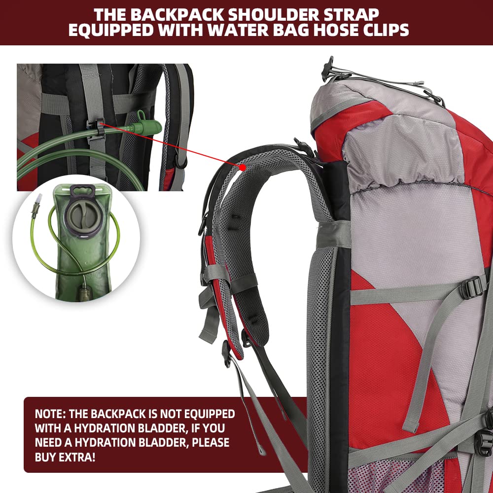 King'sGuard 70L ergonomic S-type shoulder straps reduce fatigue during long hikes