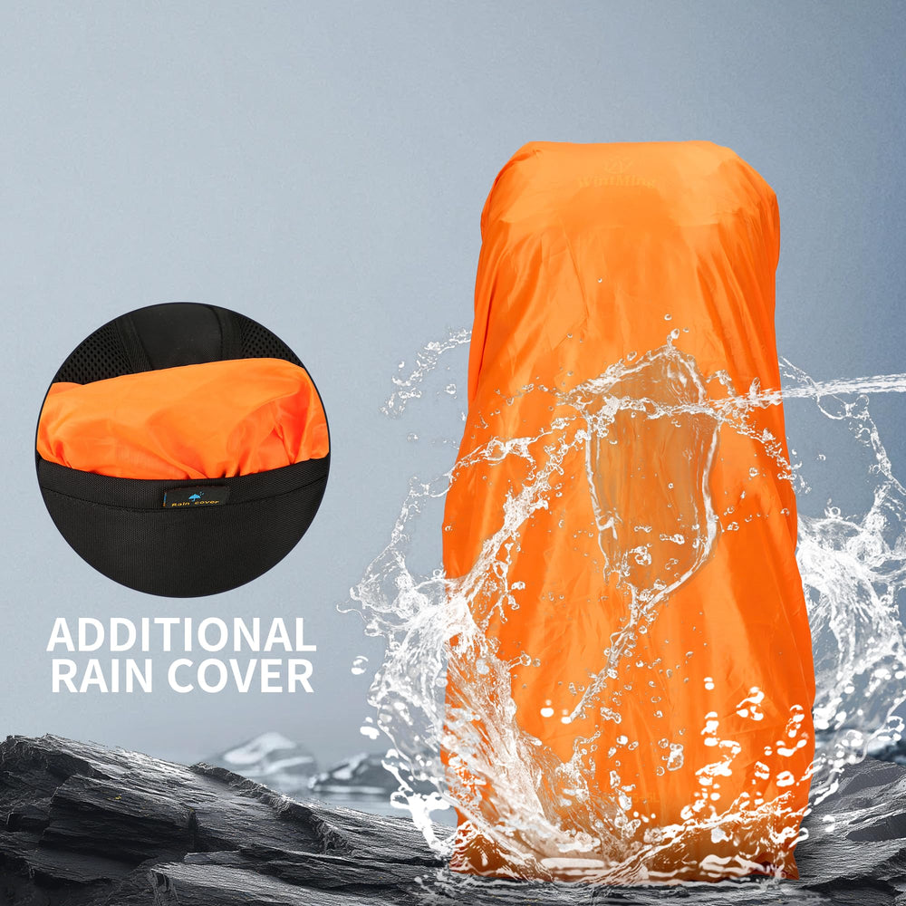 King'sGuard backpack bottom rain cover in use for wet weather protection