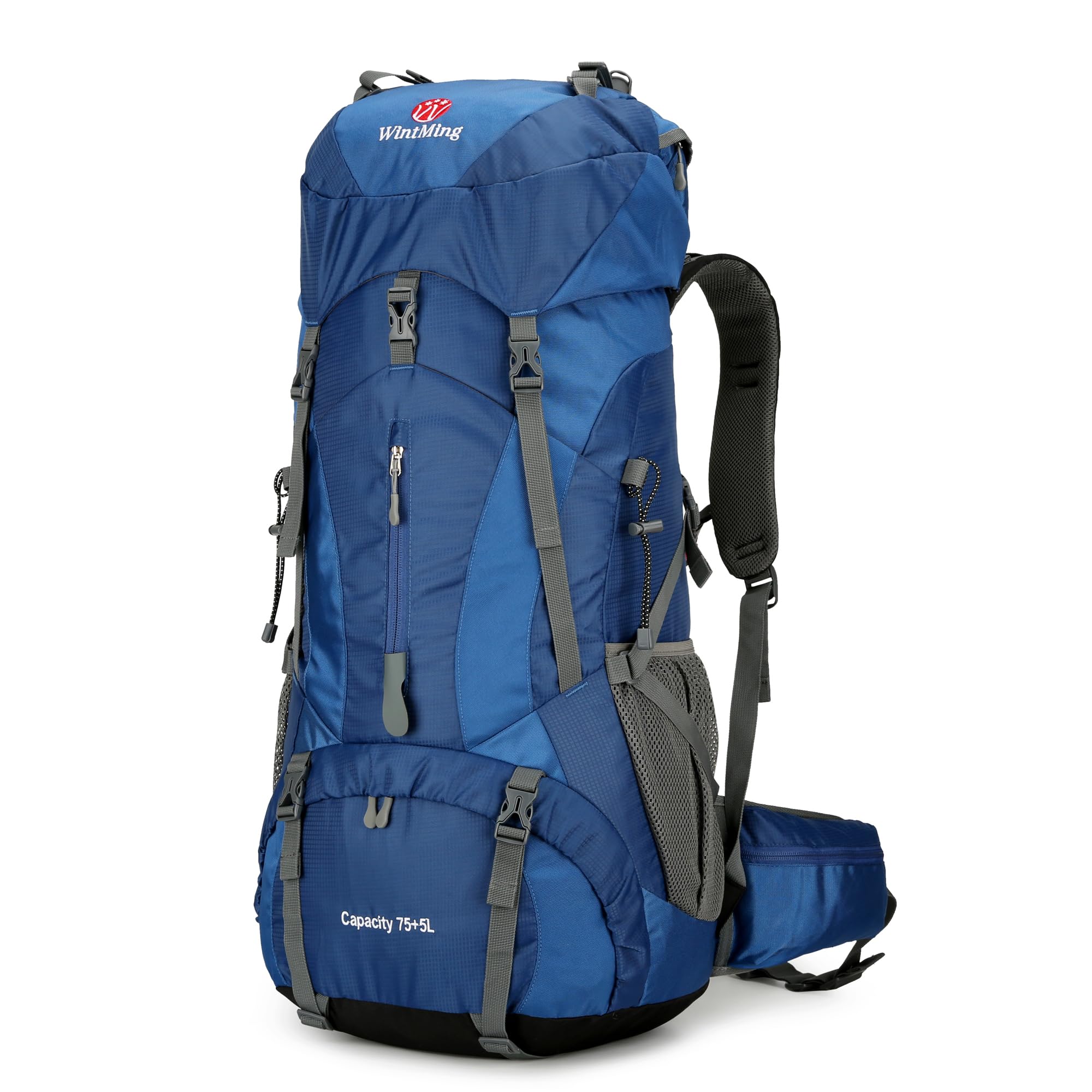 King'sGuard hiking backpack shows 75L capacity in navy for organized trips