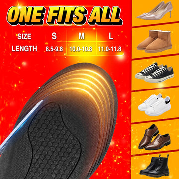 Kinlaner heated insoles provide up to 11 hours of warmth per charge.