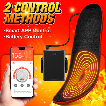 Kinlaner heated insoles show 5000mAh battery delivering fast heat on demand.