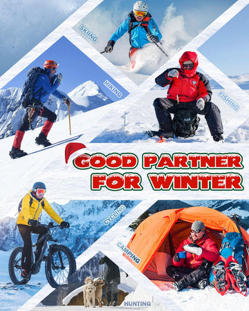 Kinlaner 5000mAh battery enables long-lasting warmth during skiing, hiking, or hunting.