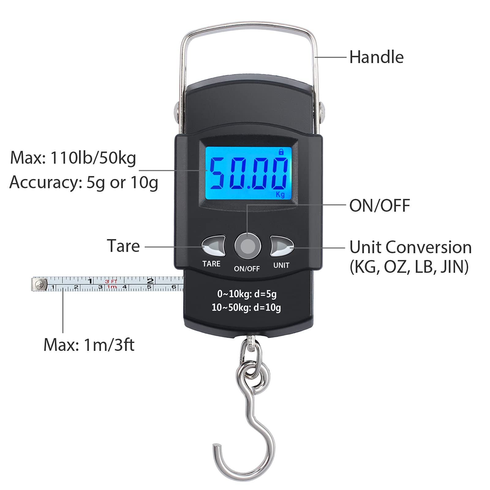 Scale includes carry bag and user manual