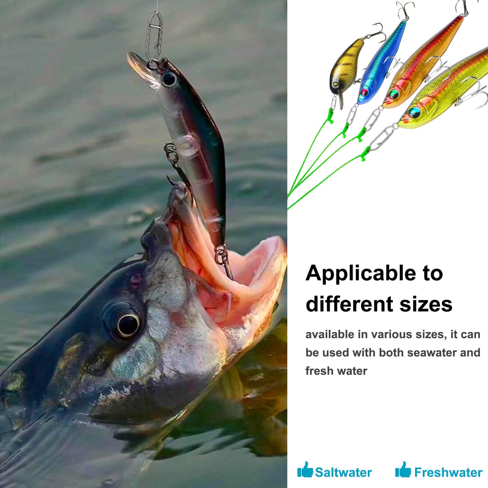 High-strength stainless steel fishing speed clips