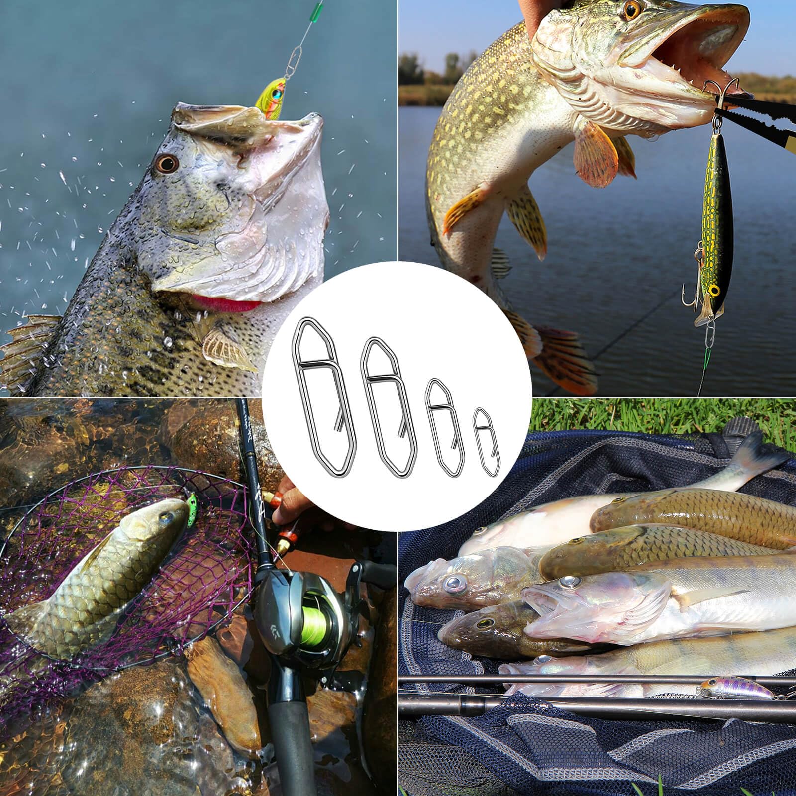 Quick-change lure speed clips for secure bait connections