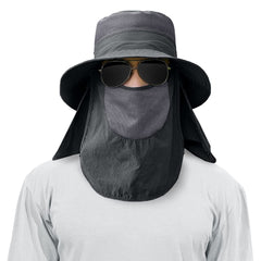 KIRAAT mens wide-brim close-up shows durable fabric and UV protection for sunny days.