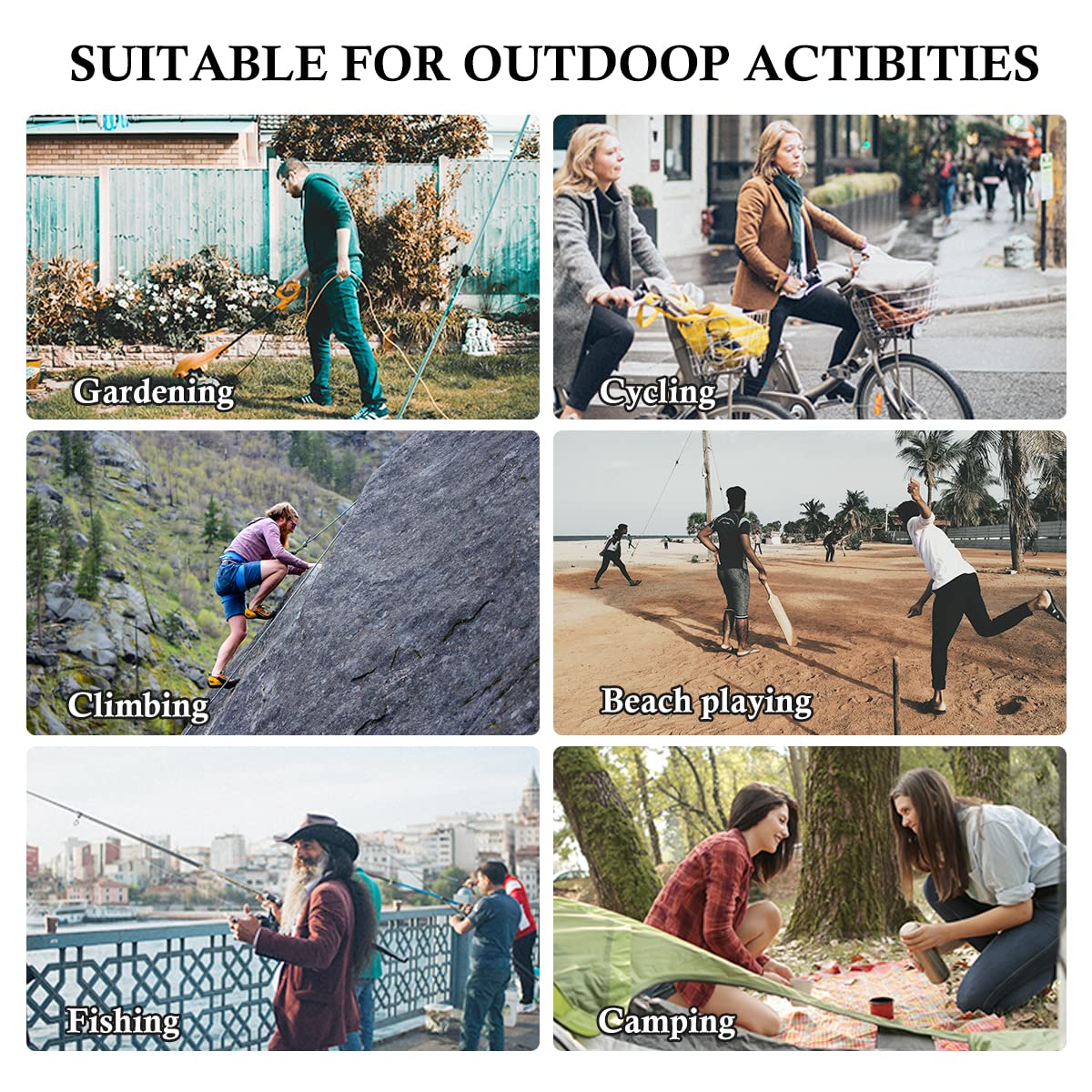 KIRAAT outdoor scene shows the hat in use during hiking and beach trips.