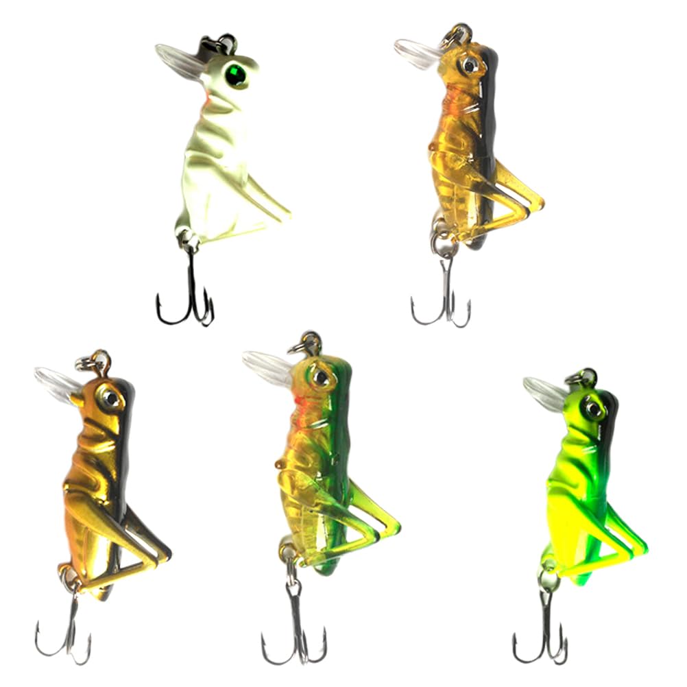 Kisangel 10Pcs grasshopper lures set for versatile fishing