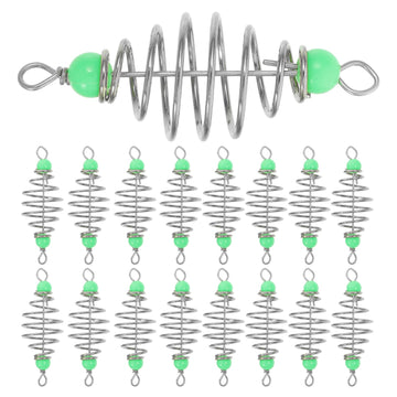 Kisangel 40-piece carp fishing bait holder close-up with spring cage