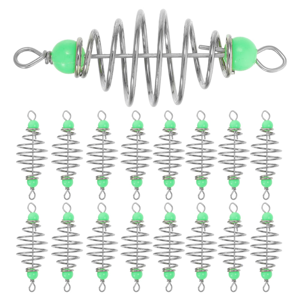 Kisangel 40-piece carp fishing bait holder close-up with spring cage