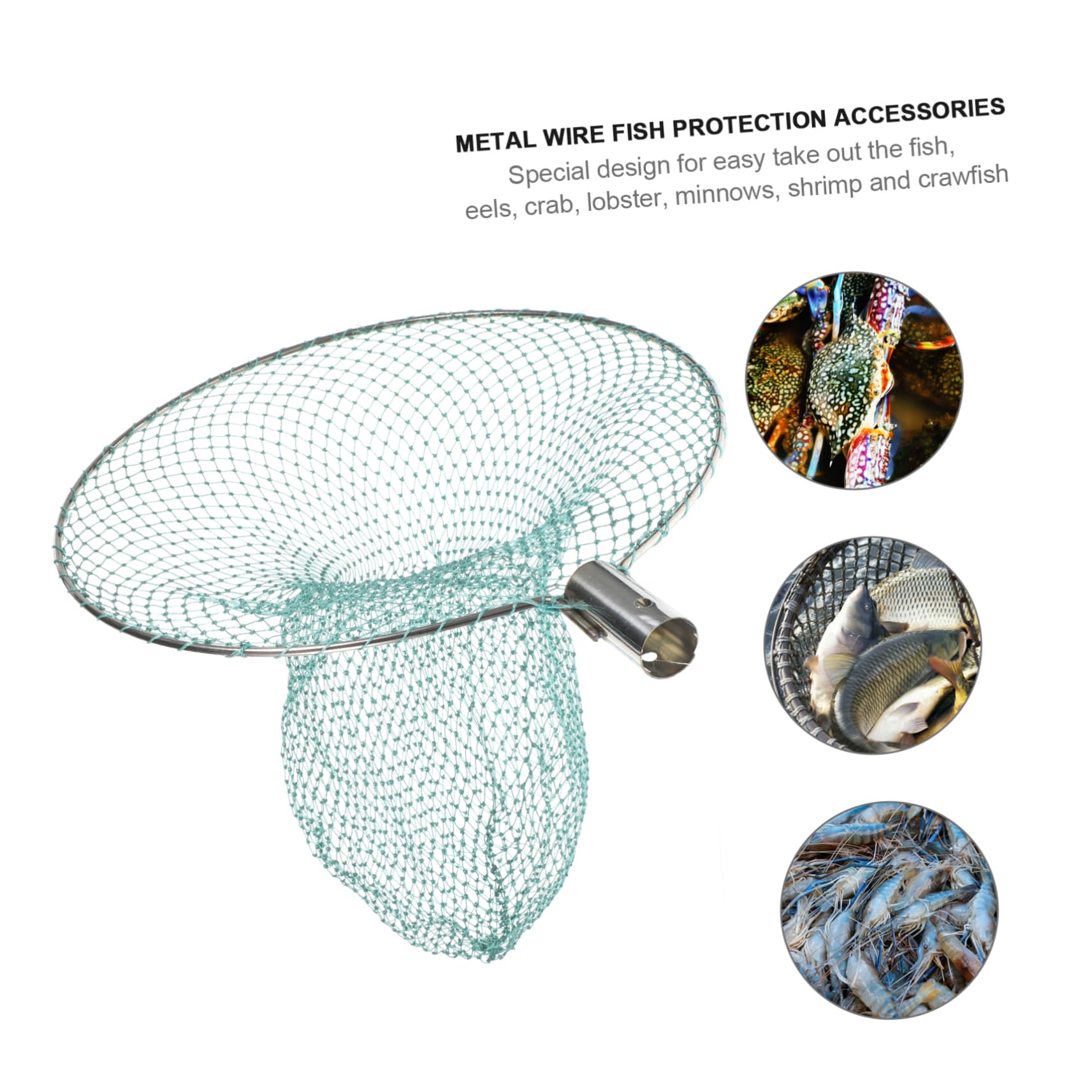 Kisangel durable landing net head with resilient mesh.