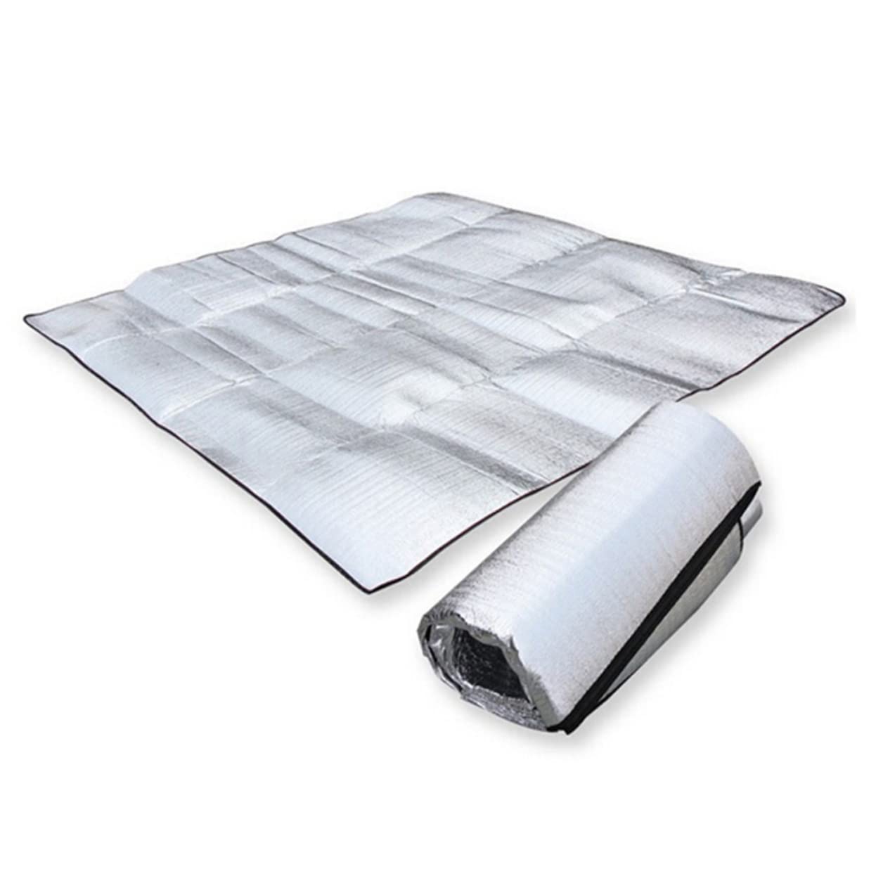 Kisangel folding mat camping pad on grass for portable outdoor comfort.