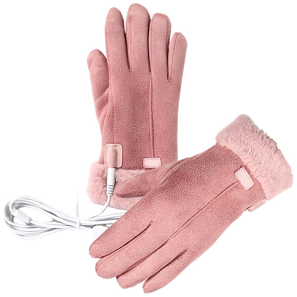 Kisangel leather thermal gloves with coral fleece lining offering all-day comfort